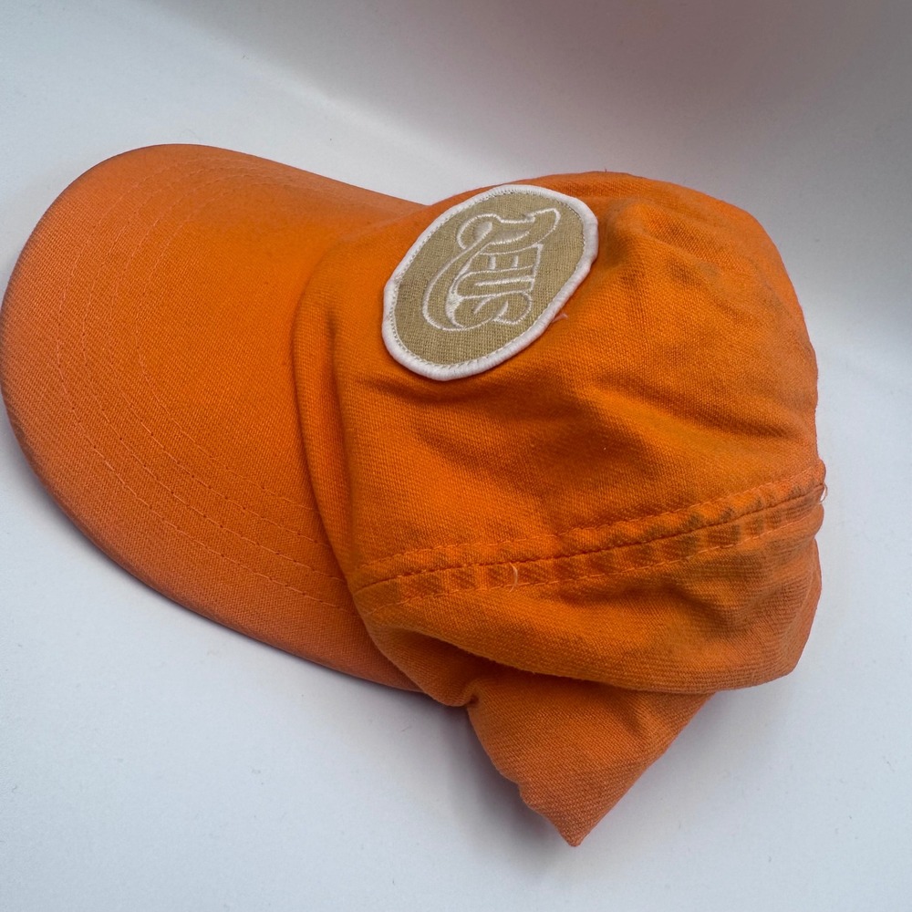 Deus Ex Machina Orange Snapback Hat Motorcycle Parts & Service Logo Cap - Picture 5 of 8